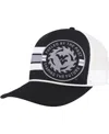 Legacy Athletic Men's Black West Virginia Mountaineers Built On Bravery Running Circle Trucker Adjustable Hat In Black