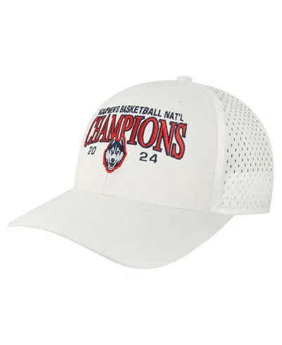 Legacy Athletic Men's Uconn Huskies 2024 Ncaa Men's Basketball National Champions Rempa Adjustable Hat In White