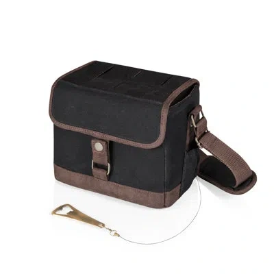 Legacy Beer Caddy Cooler Tote With Opener In Black,brown