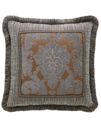 Legacy Bella Damask Pillow, 20"sq. In Blue