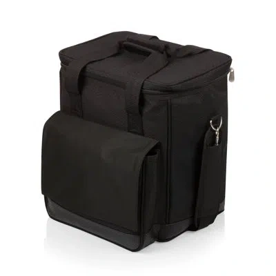 Legacy Cellar 6-bottle Wine Carrier & Cooler Tote - Insulated Traveling Portable Wine Bag Platinum In Black