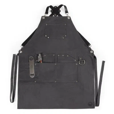 Legacy Collins Waxed Canvas Bartender Apron With Tools In Black;gray