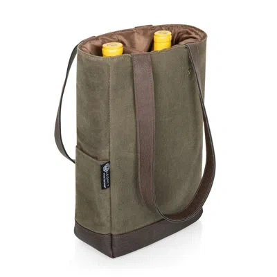 Legacy Distressed Waxed Canvas Insulated Wine Tote Bag