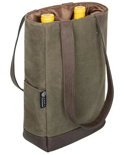 Legacy Dnu  2 Bottle Insulated Wine Cooler Bag In Khaki