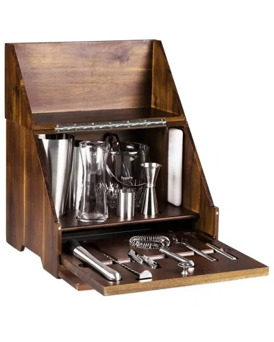Legacy Dnu  Madison Acacia Tabletop Bar Set