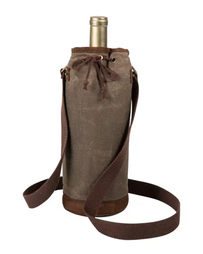 Legacy Dnu  Waxed Canvas Wine Tote In Khaki