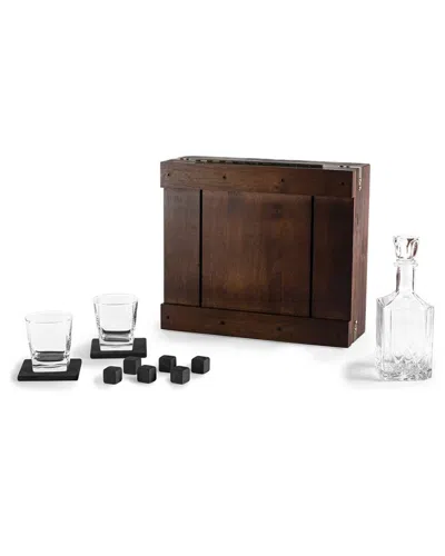 Legacy Dnu  Whiskey Box With Decanter Gift Set In Brown