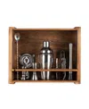 Legacy Fired Pine Wood Bar Tool 10 Piece Set In Pine Wood