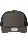 Legacy Five-panel Trucker Cap In Black