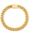 Legacy For Men By Simone I. Smith Men's Heavy Curb Link Chain Bracelet In Gold-tone