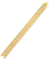 Legacy For Men By Simone I. Smith Men's Crystal Watch Link Bracelet In Gold-tone Ion-plated Stainless Steel In Gold-tone