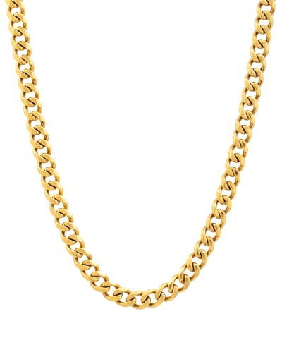 Legacy For Men By Simone I. Smith Men's Flat Curb Link 24" Chain Necklace In Gold-tone