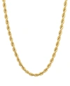 LEGACY FOR MEN BY SIMONE I. SMITH MEN'S ROPE LINK 24" CHAIN NECKLACE IN GOLD-TONE ION-PLATED STAINLESS STEEL