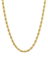 Legacy For Men By Simone I. Smith Men's Rope Link 24" Chain Necklace In Gold-tone Ion-plated Stainless Steel In Gold-tone