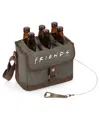 Legacy Friends Beverage Caddy 12 Can Cooler Tote With Opener In Khaki Green With Beige Accents