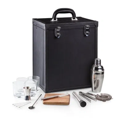 Legacy Hamilton Bartender Kit - Portable Bar Case With Cocktail Set In Black