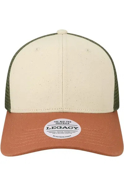 Legacy Mid-pro Snapback Trucker Cap In Beige