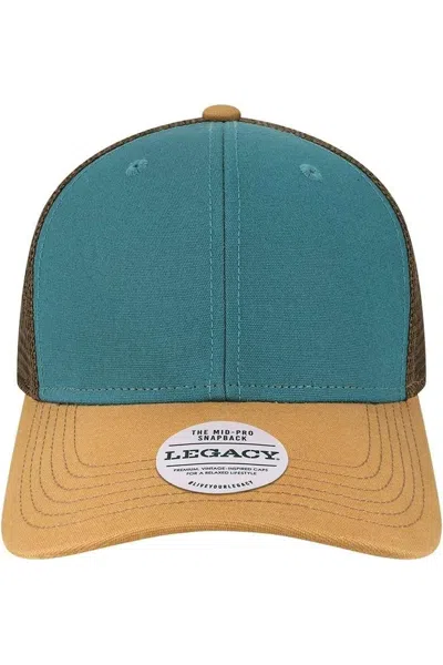 Legacy Mid-pro Snapback Trucker Cap In Brown