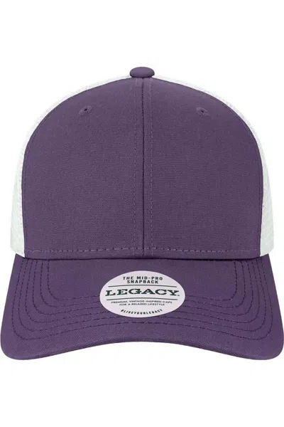 Legacy Mid-pro Snapback Trucker Cap In Purple