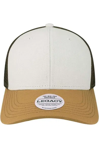 Legacy Mid-pro Snapback Trucker Cap In Beige