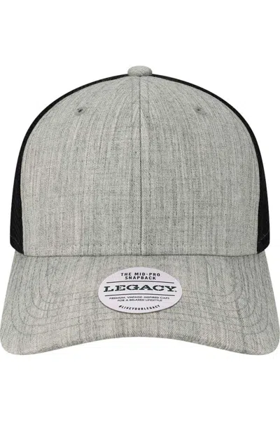 Legacy Mid-pro Snapback Trucker Cap In Gray