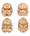 Legacy Star Wars Stormtrooper Coasters With Bottle Openers Set In Brown