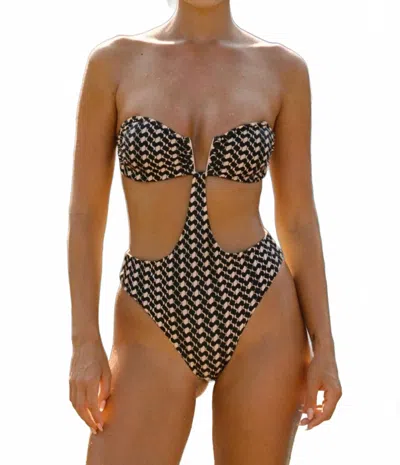 Legacy The Label Capri One Piece Swimsuit In Black Multi