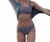 Legacy The Label Collette Bikini Top In Black/cream In Multi