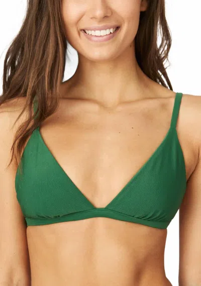 Legacy The Label Jane Triangle Bikini Top In Emerald In Green