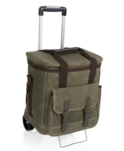 Legacy Weekender 6 Bottle Insulated Wine Bag With Trolley In Green