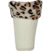 Legale Womens Leopard Print Faux Fur Boot Toppers In Multi