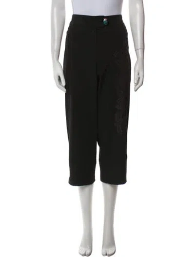 Pre-owned Legatte Jeans Wide Leg Pants In Black