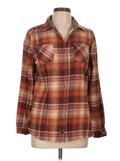 Pre-owned Legendary Whitetails Long Sleeve Button Down Shirt In Brown