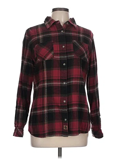 Pre-owned Legendary Whitetails Long Sleeve Button Down Shirt In Burgundy