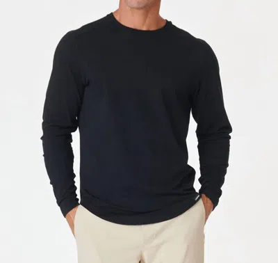 Legends Aviation Curved Hem Long Sleeve Tee In Black