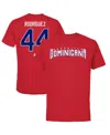 Legends Julio Rodriguez Red Dominican Republic Baseball 2023 World Baseball Classic Name & Number T- In Red