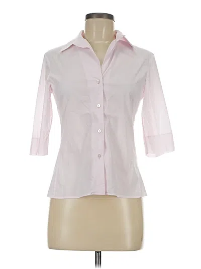 Pre-owned Leggiadro 3/4 Sleeve Button Down Shirt In Pink