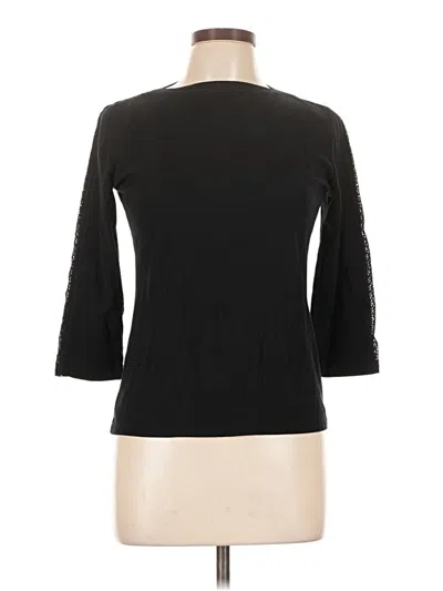 Pre-owned Leggiadro 3/4 Sleeve T-shirt In Black