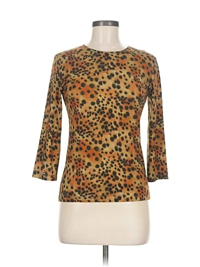 Pre-owned Leggiadro 3/4 Sleeve T-shirt In Brown