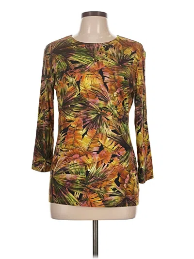 Pre-owned Leggiadro 3/4 Sleeve T-shirt In Brown