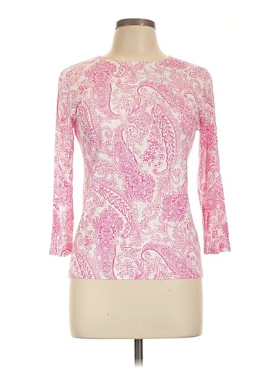 Pre-owned Leggiadro 3/4 Sleeve T-shirt In Pink