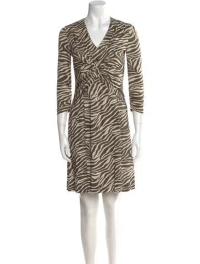 Pre-owned Leggiadro Animal Print Mini Dress W/ Tags