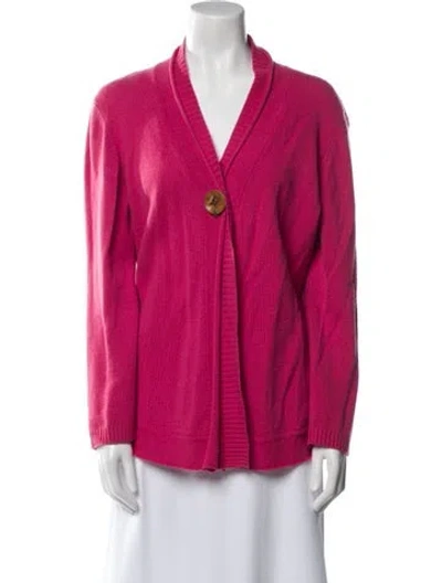 Pre-owned Leggiadro Cashmere V-neck Sweater W/ Tags In Pink