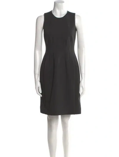 Pre-owned Leggiadro Crew Neck Mini Dress W/ Tags In Gray