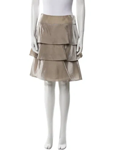 Pre-owned Leggiadro Glitter Accents Knee-length Skirt