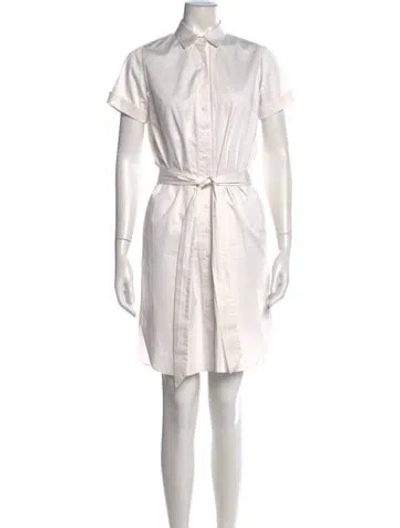 Pre-owned Leggiadro Knee-length Dress In White