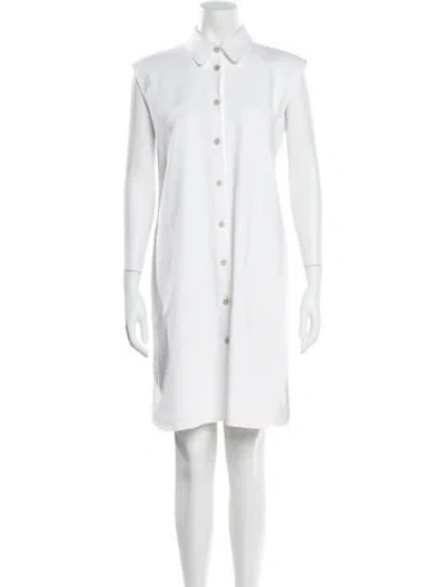 Pre-owned Leggiadro Knee-length Dress In White
