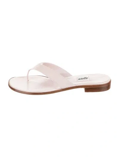 Pre-owned Leggiadro Leather Slides In Pink