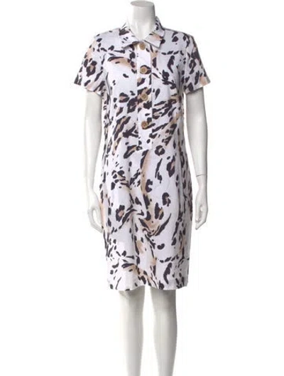 Pre-owned Leggiadro Linen Mini Dress W/ Tags In White