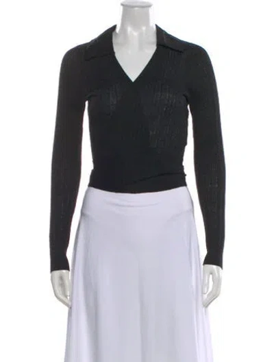 Pre-owned Leggiadro Linen Sweater In Black